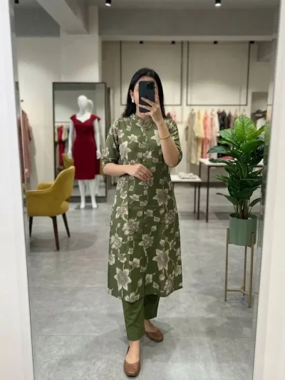 Sage Green Floral Classic Salwar Set